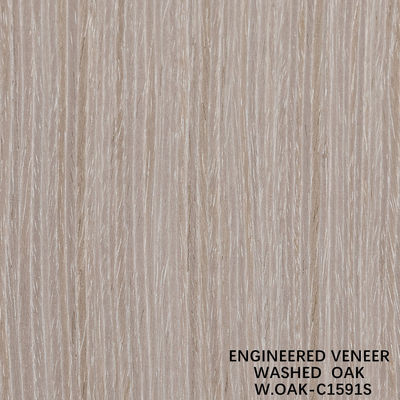 Técnicas de corte de fatia de revestimento de madeira de carvalho lavada Reconstituído Grão vertical Tamanho padrão 2500 * 640mm Tabela decorativa para interiores W.OAK-1439S / 1580S / 1591S