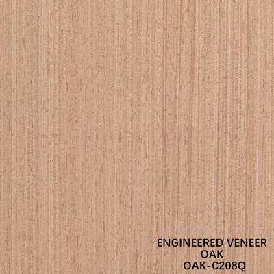 American Oak Engineered Wood Veneer Quarter Slice Cut 0.5mm espessura para porta e armazém face