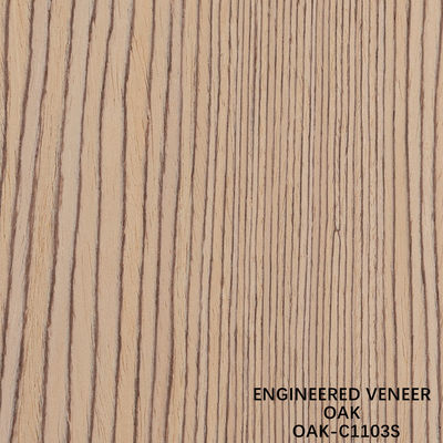 American Oak Engineered Wood Veneer Quarter Slice Cut 0.5mm espessura para porta e armazém face