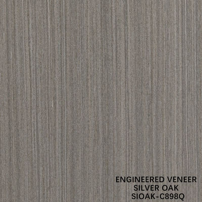 Corte em fatias reconstituído de madeira de carvalho prateado Veneer comprimento 2500-3100mm pode ser personalizado para revestimento de parede