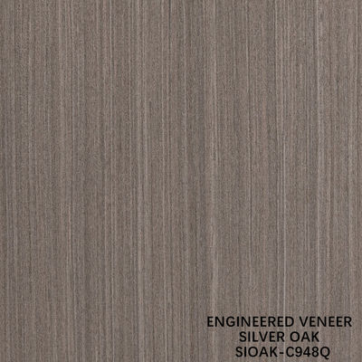 Corte em fatias reconstituído de madeira de carvalho prateado Veneer comprimento 2500-3100mm pode ser personalizado para revestimento de parede