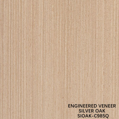 Corte em fatias reconstituído de madeira de carvalho prateado Veneer comprimento 2500-3100mm pode ser personalizado para revestimento de parede