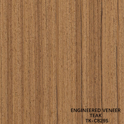 Recon Veneer de madeira de teca Técnicas de corte de fatia com grão reto Para para porta face alongada tamanho 2850mm
