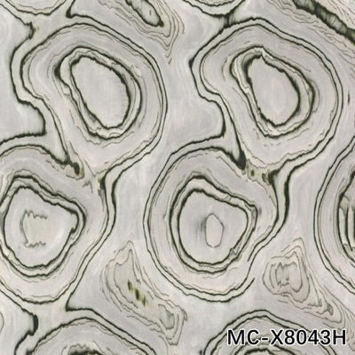High-End Custom MC-X8043H Veneer de madeira de engenharia de Moscovite Ring Grain para painel de parede