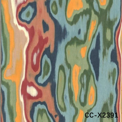 High End Custom Man Made Wood Veneer Multicolor Personalizado 0,45-0,5mm Não PVC