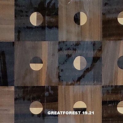 Artesanato Parquet de madeira Veneer Collage Simétrico Padrão Geométrico Rico em Cores Pintura de madeira 0,55mm