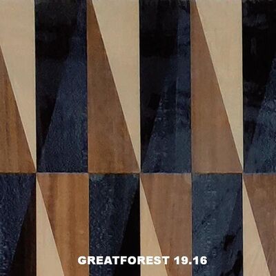 Artesanato Parquet de madeira Veneer Collage Simétrico Padrão Geométrico Rico em Cores Pintura de madeira 0,55mm