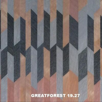 Artesanato Parquet de madeira Veneer Collage Simétrico Padrão Geométrico Rico em Cores Pintura de madeira 0,55mm