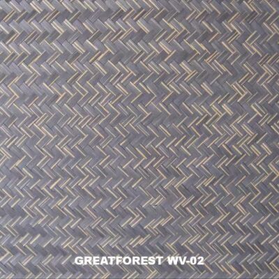 Woven Wood Veneer Geometric Figure Natural Texture Color 2500mm For Irregular Wood Skin