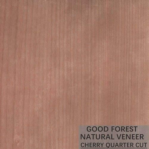 Cor natural de Cherry Veneer Quarter Cut Smoked da decoração popular