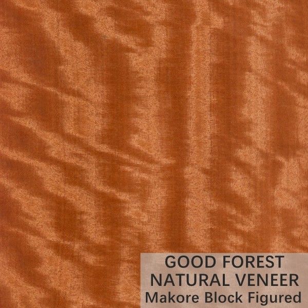 A coroa de madeira natural do folheado de Makore da cor cortou o serviço personalizado grão