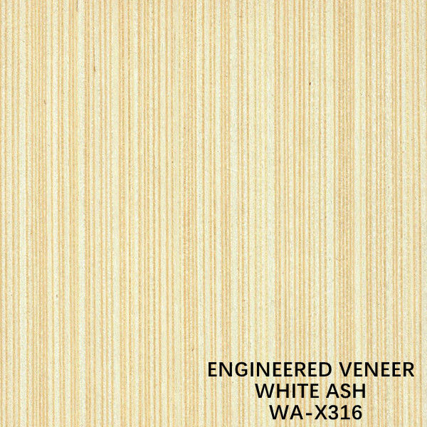 A fantasia Recomposed Ash Wood Veneer branco com - um corte da fatia X316 para portas interiores