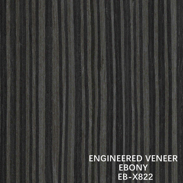 X822 a grão reta Grey Color Artificial Ebony Wood folheia para materiais dos esportes