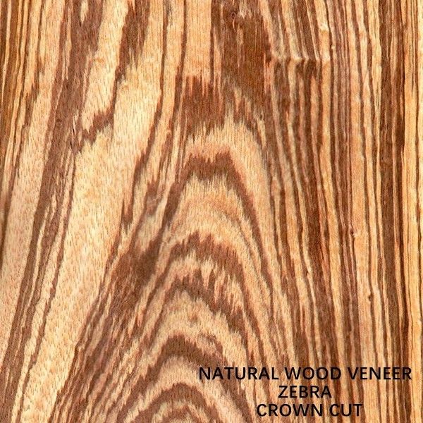 A madeira natural ocidental da zebra de África folheia Zebrano que a coroa cortada lisa cortou de alta qualidade para o carro China interior faz