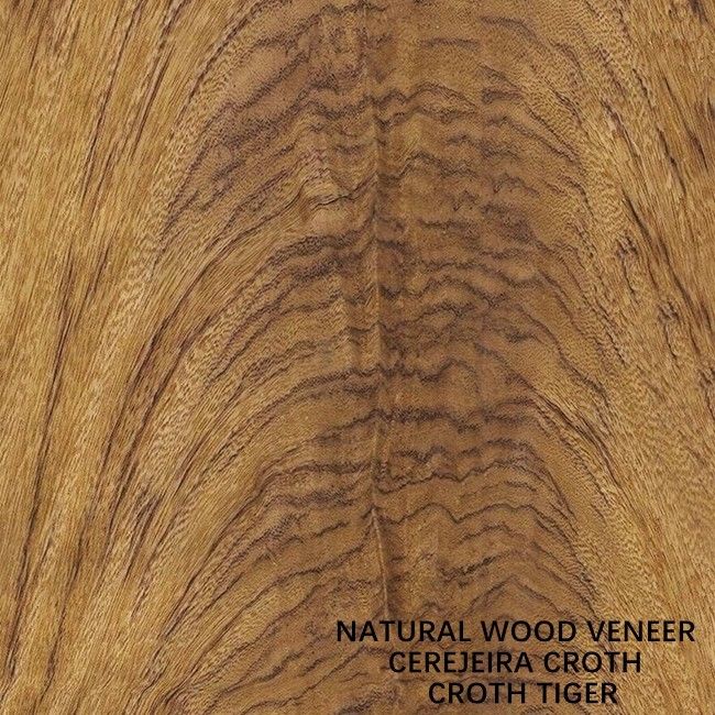 Grão natural de América Cherry Crotch Veneer Specially Tiger para a decoração do hotel