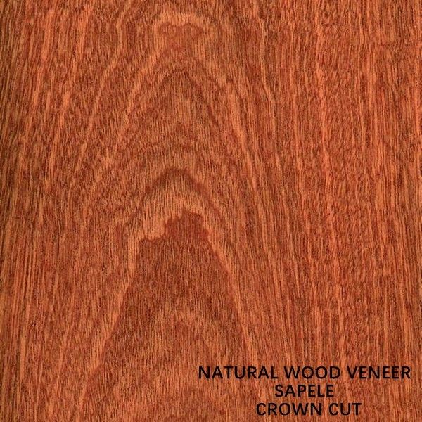 Almofadar e o folheado natural da madeira de África Sapele das portas cortaram horizontalmente a categoria do AAA da grão da coroa