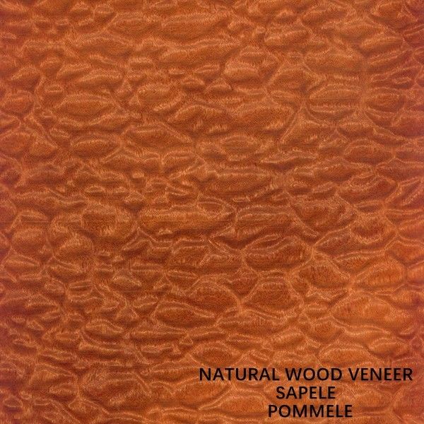 Do folheado natural da madeira de África grão exótica Pommele Sapele para pianos e caras da mobília