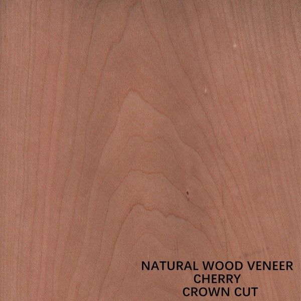 A coroa cortada lisa cortou Cherry Wood Veneer natural 0.15-0.5mm para o painel e a cara da mobília