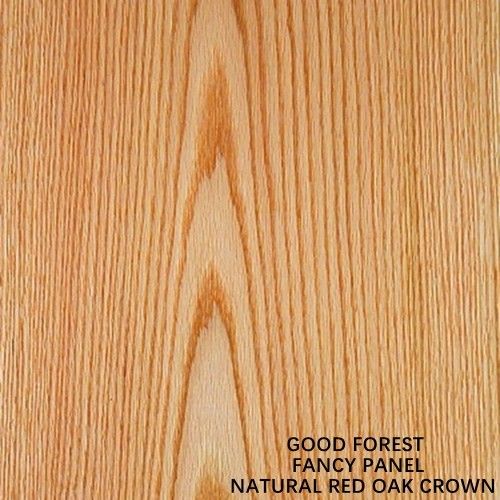 Red Oak Fancy Mdf Crown Grain Wood Veneer Slip Match Mobiliário Material Personalizado Sem Tinta
