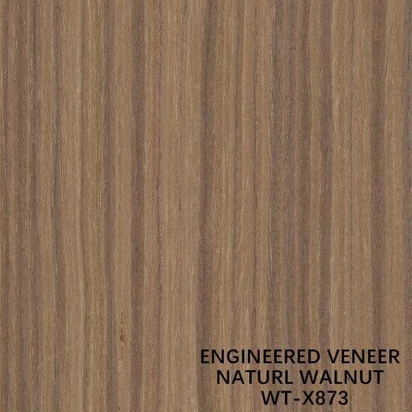 Folheado de madeira de engenharia EV nogueira natural quarto de grão reto tamanho padrão 2500*640 mm