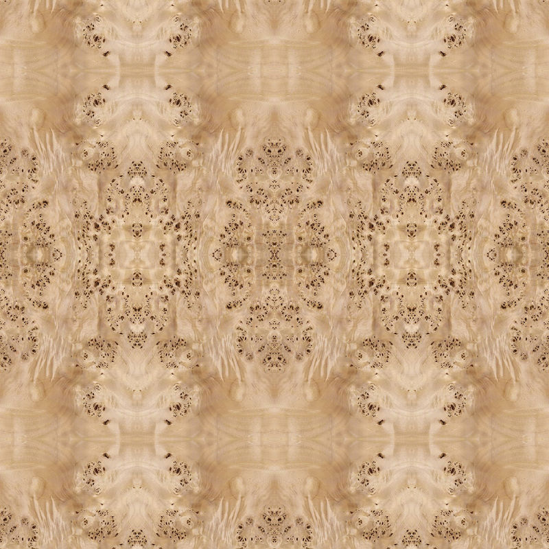 O painel extravagante enfrentou a fonte alongada 2440/2745mm branca natural de China do tamanho da decoração de Burl Wood Veneer For Hotel do álamo