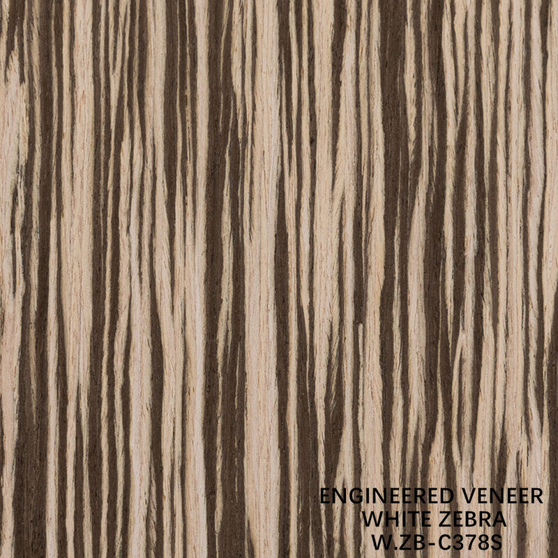2500mm Fabricado Madeira Veneer Branco Zebra Grão Direito Zb-378s Para Fancy contraplacado