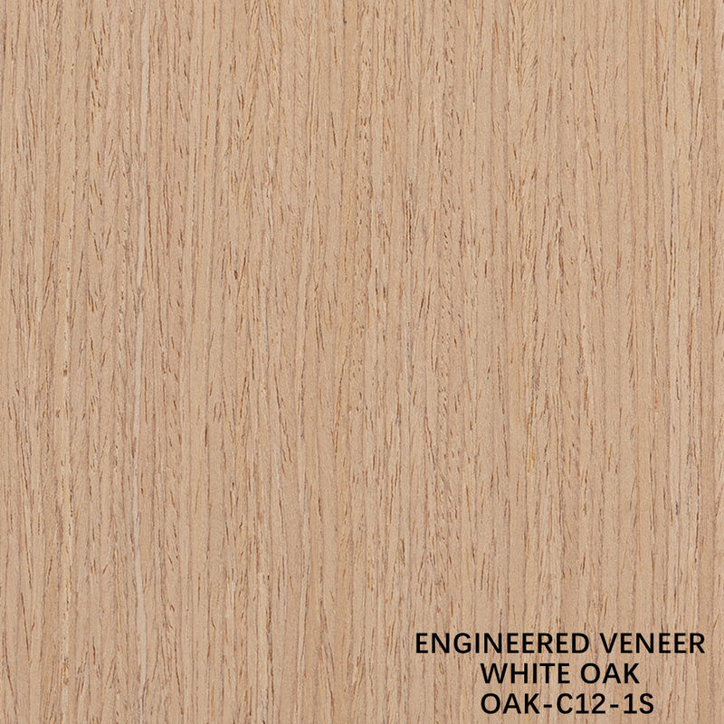 Simulação Madeira Veneer Carvalho Branco 12-1s Grão Direito 0,15-0,55 mm Para decoração