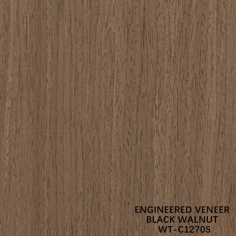 Veneer de madeira de noz americana reconstituída 0,15-0,60 mm Serviço personalizado Quarta linha fina de corte para decoração