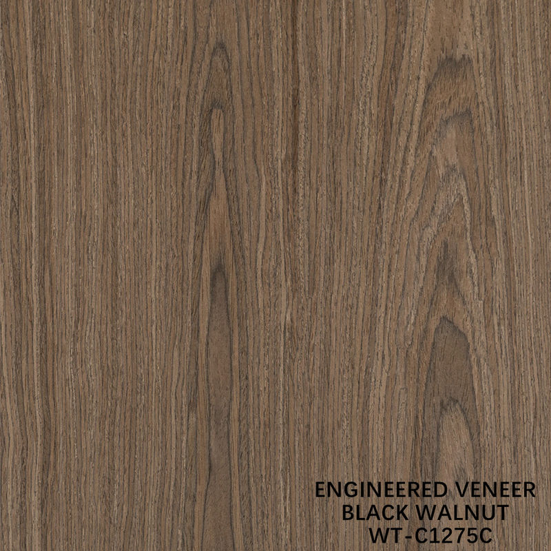 Folheado de madeira natural de corte de coroa de nozes de tamanho padrão 2500 * 640 para placas decorativas de interiores