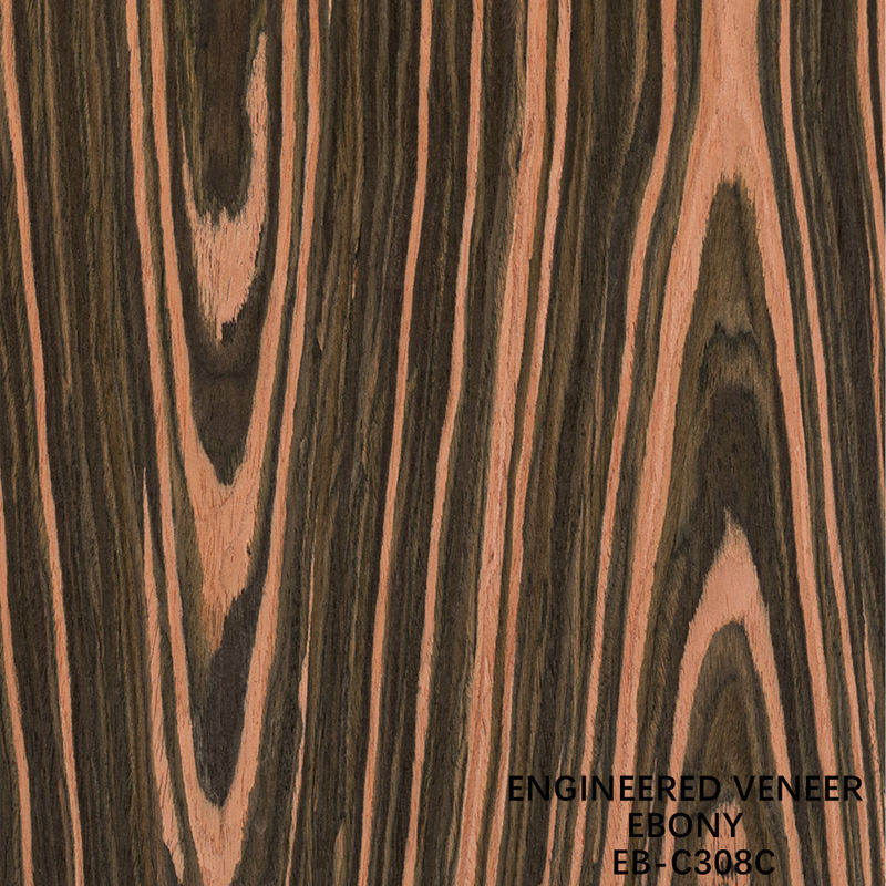 Reconstituído Madeira Engenharia Veneer Crown Cut Ebony 0.15-0.60mm espessura para o interior do carro