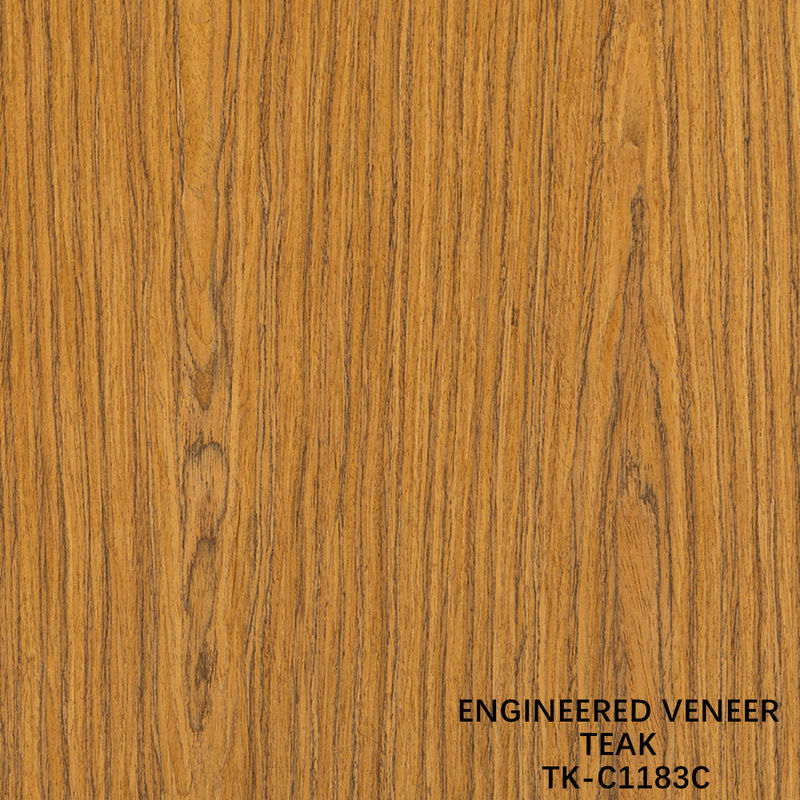 Fancy recombinado Teak Wood Veneer comprimento 2200mm personalizado para o interior do carro Yacat