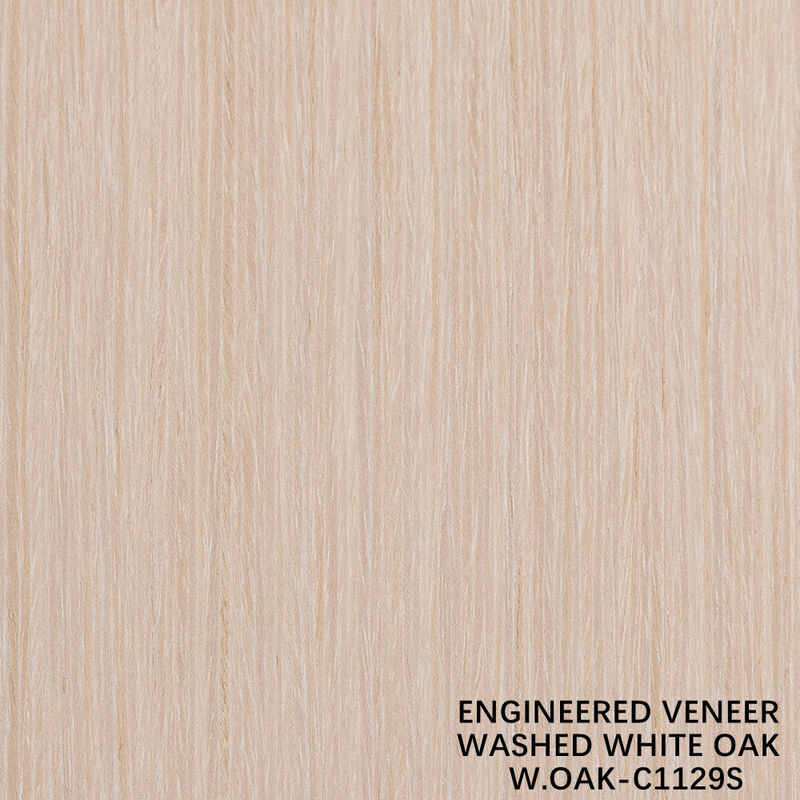 Veneer de madeira de carvalho lavado feito pelo homem 0,15-0,55 mm espessura personalizada para decoração de hotel e casa China faz
