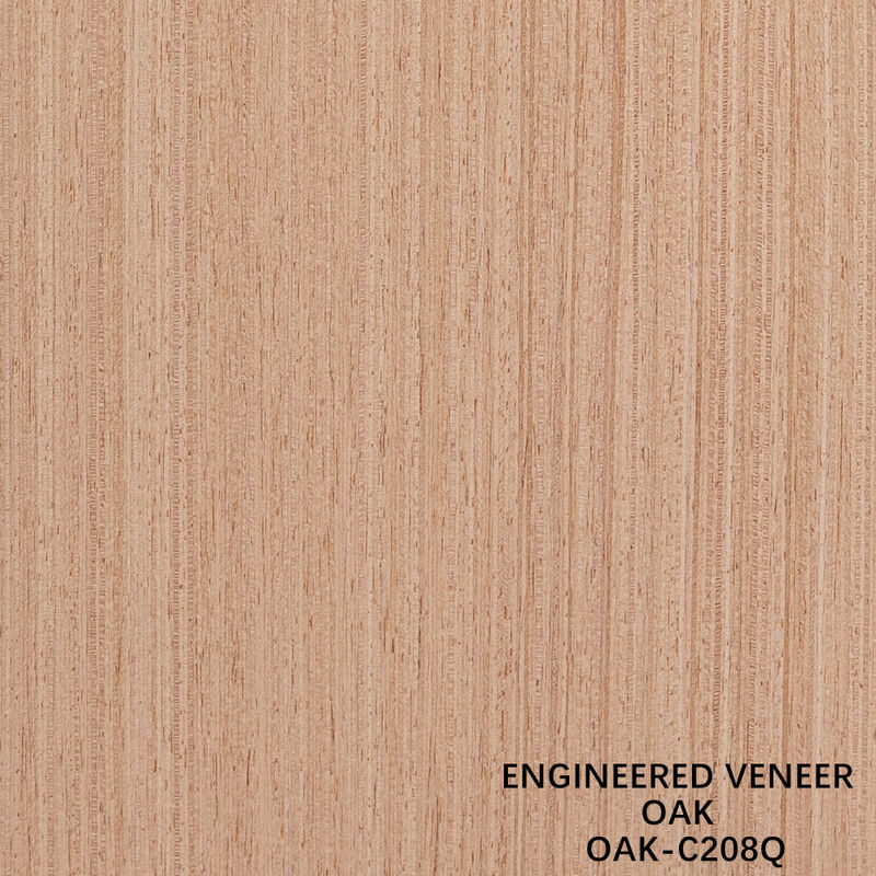 American Oak Engineered Wood Veneer Quarter Slice Cut 0.5mm espessura para porta e armazém face