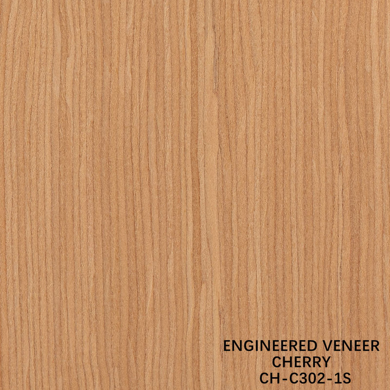Painéis de madeira de cerejeira veneer de luxo Grão reto 0.18-0.6mm espessura personalizada para decoração de hotel
