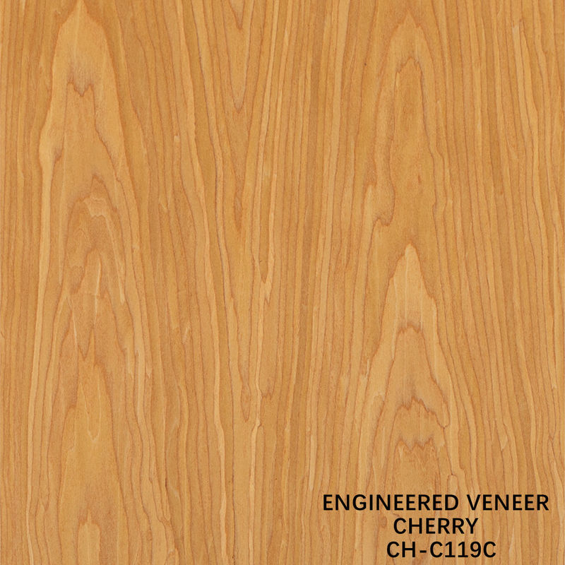Ev Madeira Veneer Of Fancy Crown Grain American Cherry 2850mm comprimento para portas interiores China Manufacturer