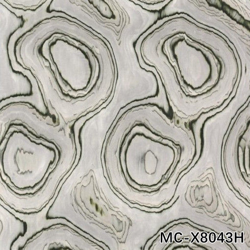 High-End Custom MC-X8043H Veneer de madeira de engenharia de Moscovite Ring Grain para painel de parede