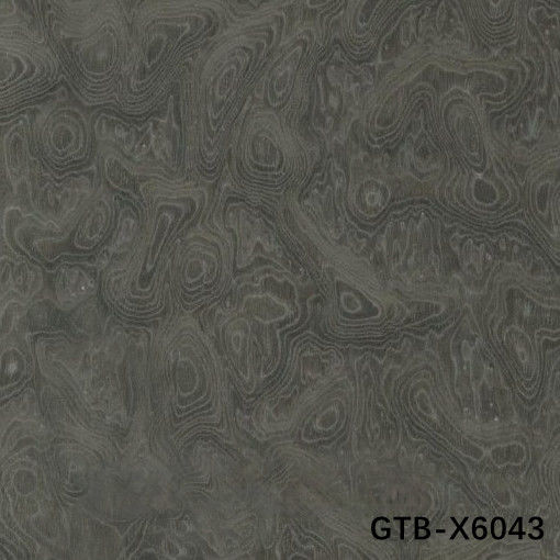 Simulação de madeira Veneer Of Grey Tree Burl GTB-X6043 Dimensão alongada 2850mm Fleeced Back For Hotel Wall Panel