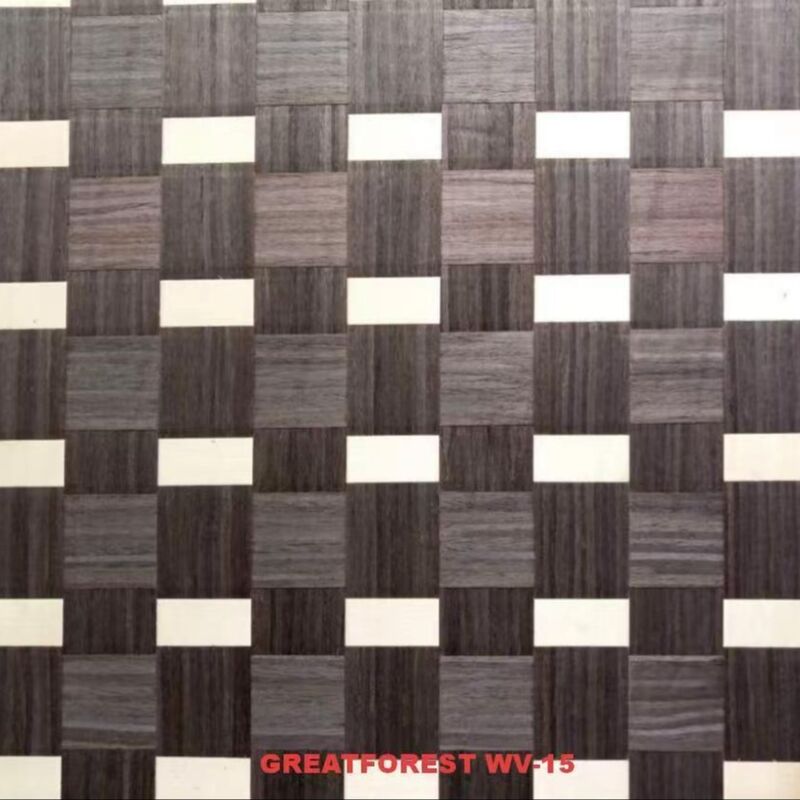 0.55mm Woven Wood Veneer Lattice Texture Customizable Not Paper For Advanced Club