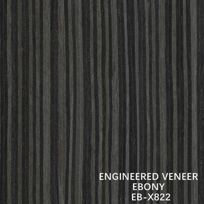 X822 a grão reta Grey Color Artificial Ebony Wood folheia para materiais dos esportes