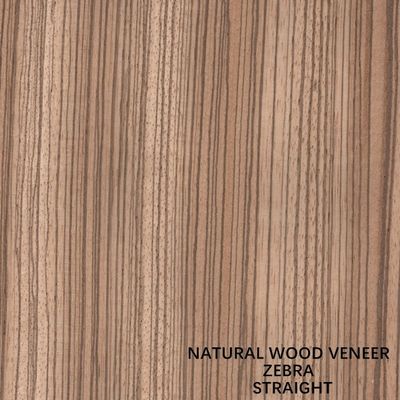 O quarto natural ocidental de Zebrano do folheado da madeira da zebra de África cortou a grão reta de alta qualidade para o carro que China interior faz