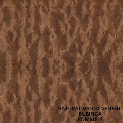 Folheado natural 0.5mm da madeira de África Bubinga da grão de Pommele para instrumentos musicais
