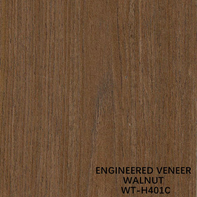 Crown Grain Engineered Wood Veneer comprimento 2500/2800/3100mm para decoração de hotel cor marrom WT-H401C