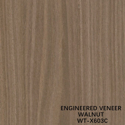 ISO Engenharia de madeira Veneer Crown Cut Marrom Cor Para Porta E Armário Face WT-X603C