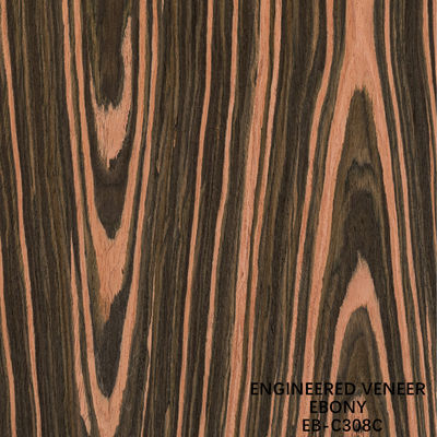 Reconstituído Madeira Engenharia Veneer Crown Cut Ebony 0.15-0.60mm espessura para o interior do carro