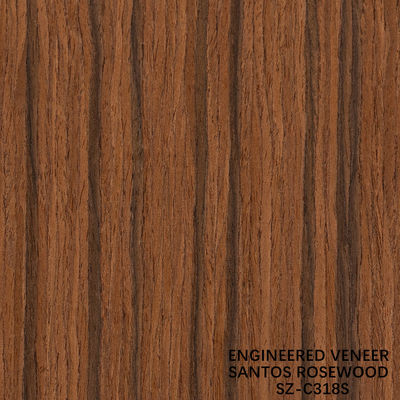 Engenharia Santos Flor de Rosa Madeira Veneer Tamanho padrão 2500 * 640mm Grau A Para Para Mobiliário Interior Face China faz