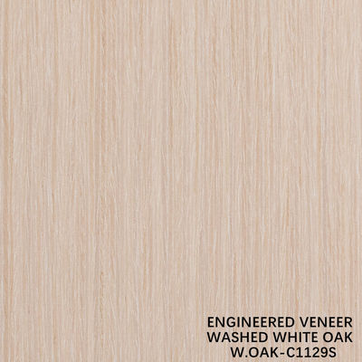 Veneer de madeira de carvalho lavado feito pelo homem 0,15-0,55 mm espessura personalizada para decoração de hotel e casa China faz