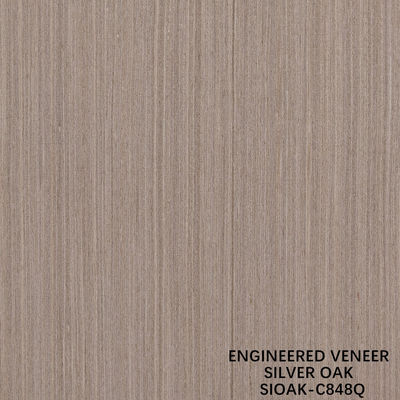 Corte em fatias reconstituído de madeira de carvalho prateado Veneer comprimento 2500-3100mm pode ser personalizado para revestimento de parede