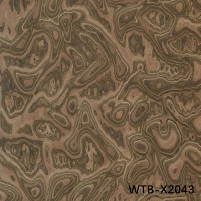 Reconstituído Black Walnut Burl Wood Veneer WTB-X2043 0.15-0.55mm Para Tabuleiro Decorativo Interior
