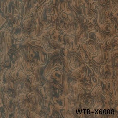 Folheado de Madeira Reconstituída 2850mm Tamanho Alongado de Burl de Madeira para Portas Interiores WTB-X6008