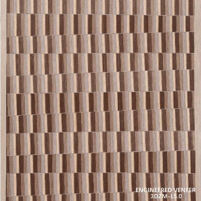 3D Recon Wood Veneer 3DZM-L5.0 para gabinete Face Interior Wall Wood Veneer 0.5mm Dimensões e texturas personalizadas